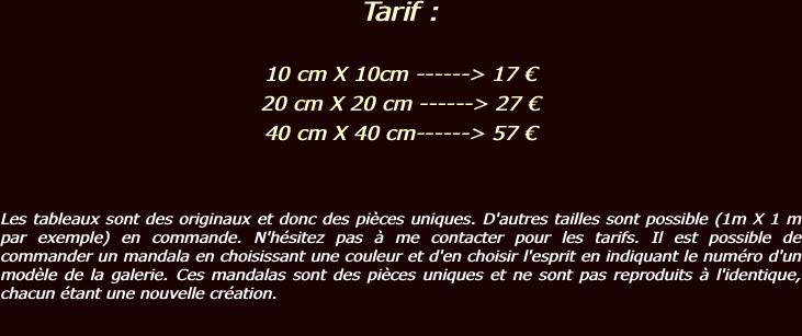 Tarif :